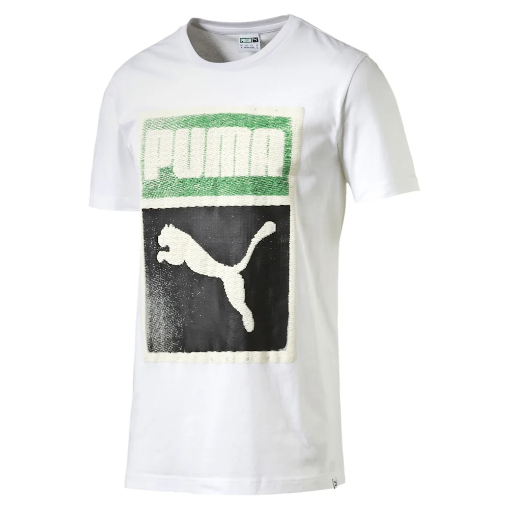 PUMA BRAND TEE in WHITE