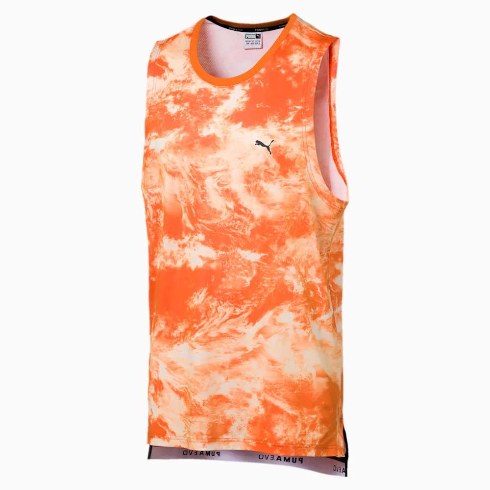 PUMA EVO GRAPHIC TANK ORANGE CLOWN FISH-AOP in Standard