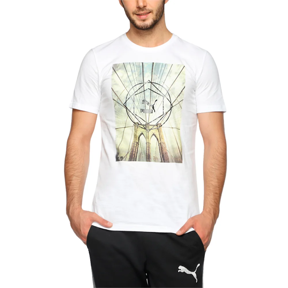 PUMA BRAND PULS TEE in WHITE