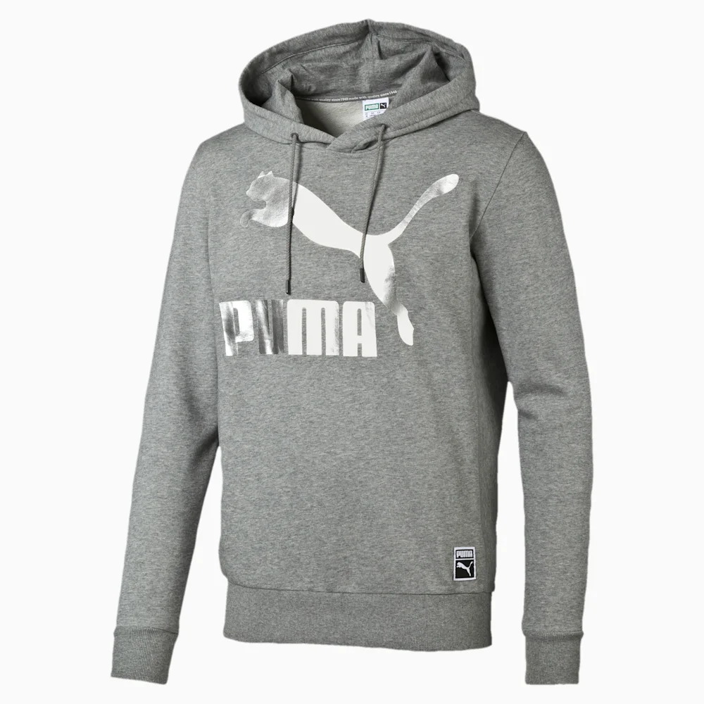 PUMA ARCHIVE LOGO HOODY- TR MEDIUM GRAY HEATH in Standard