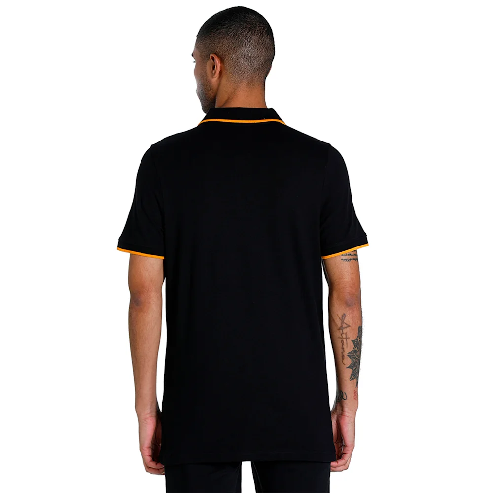 PUMA HALF-SLEEVES POLO NECK LOGO PRINT T-SHIRT in Standard