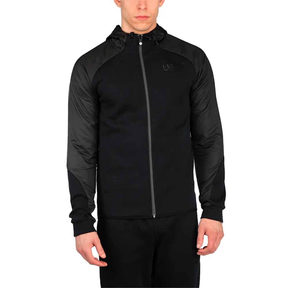 PUMA UB LEGEND FZ HOODY COTTON in BLACK