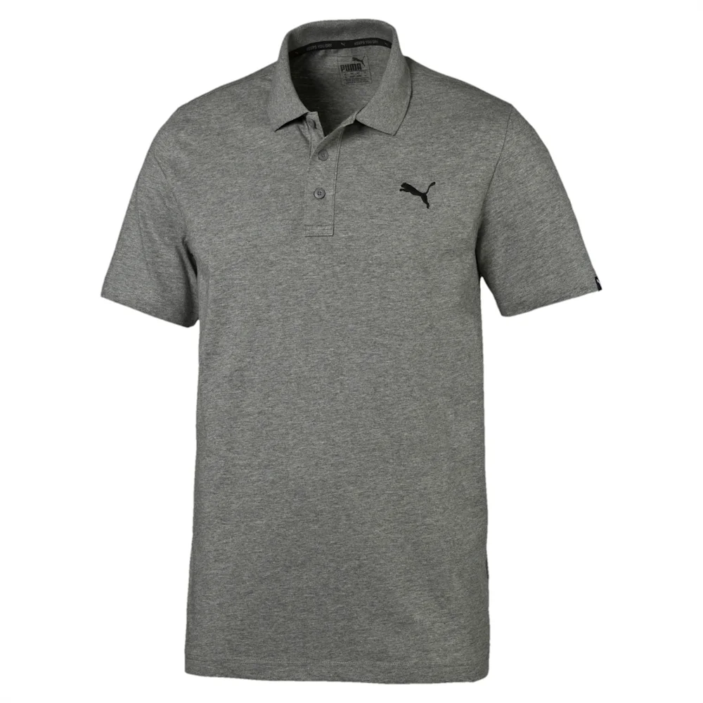 PUMA ESS JERSEY POLO MEDIUM GRAY HE in Standard