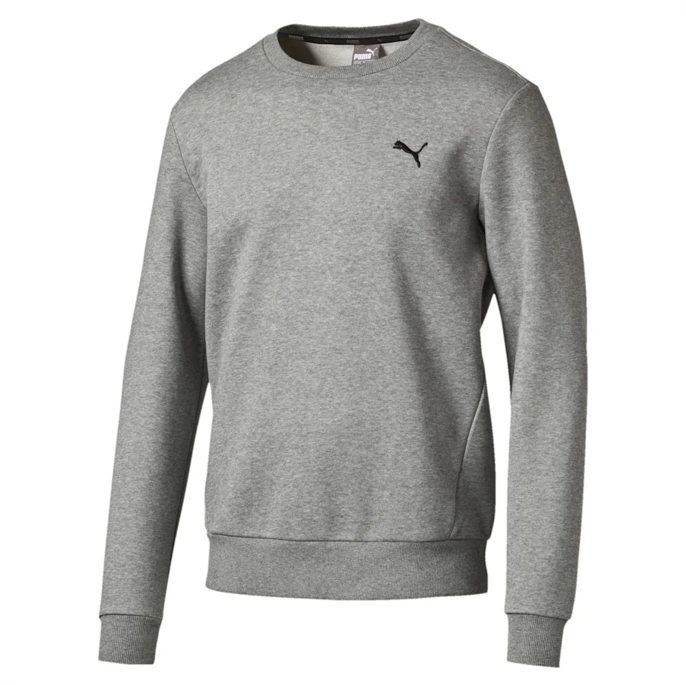 PUMA ESS CREW SWEAT, FL MEDIUM in GRAY