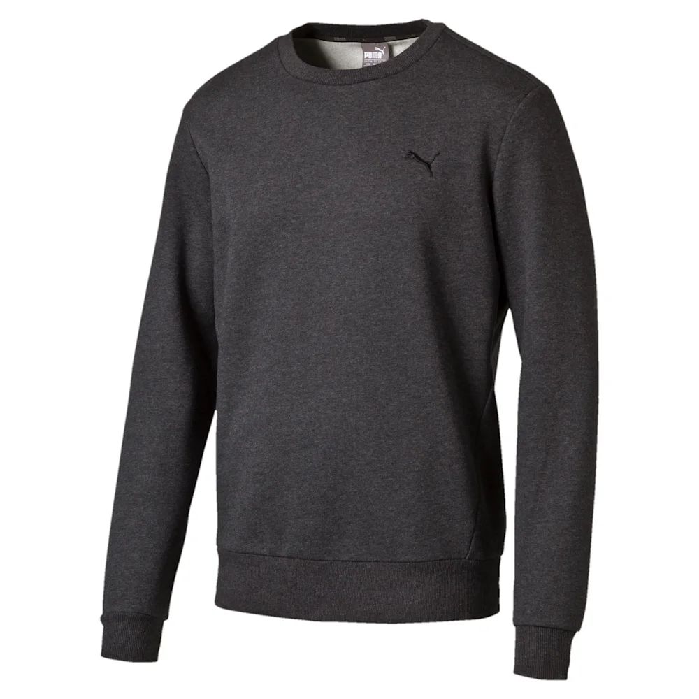 PUMA ESS CREW SWEAT, FL DARK GRAY H in Standard