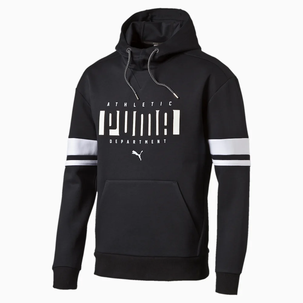 PUMA ATHLETIC HOODY COTTON in BLACK