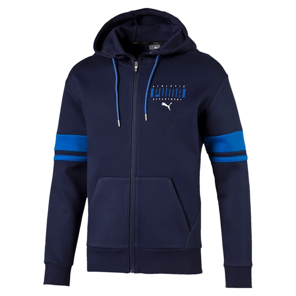 PUMA ATHLETIC FZ HOODY PEACOAT in Standard