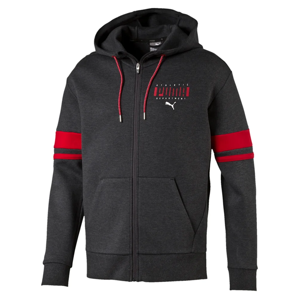 PUMA ATHLETIC FZ HOODY DARK GRAY HE in Standard