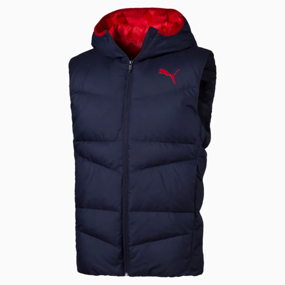 PUMA ESS HOODED DOWN VEST M PEACOAT in Standard