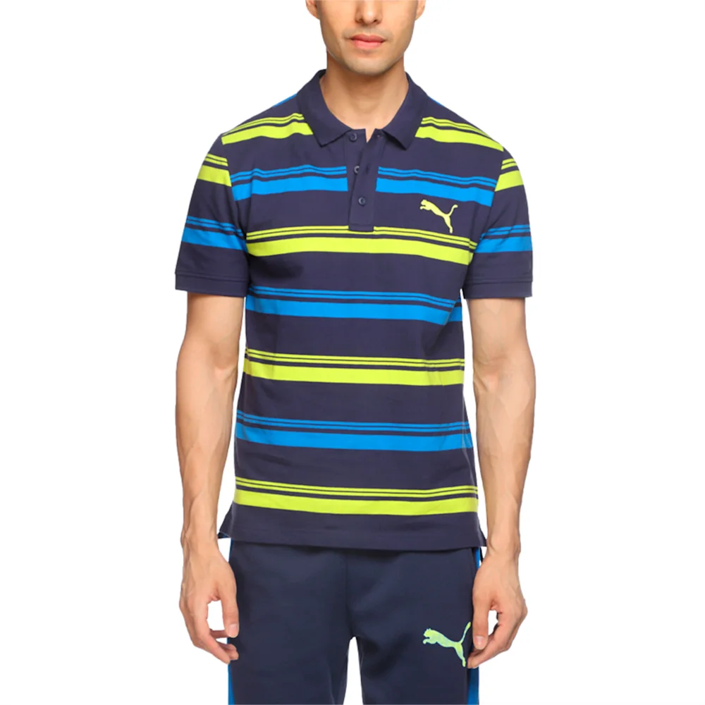 PUMA ICONIC STRIPE PIQUE POLO PEACO in Standard