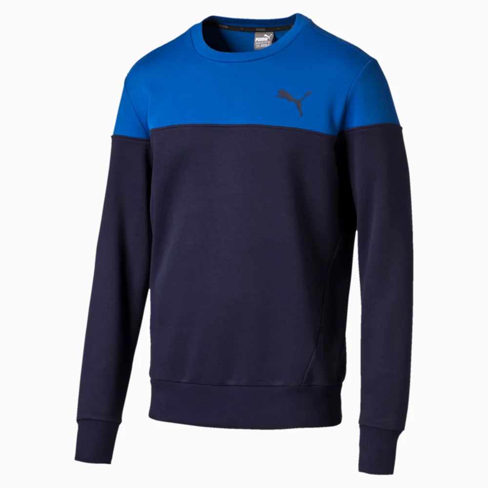 PUMA ALPHA BLOCK CREW FL PEACOAT in Standard