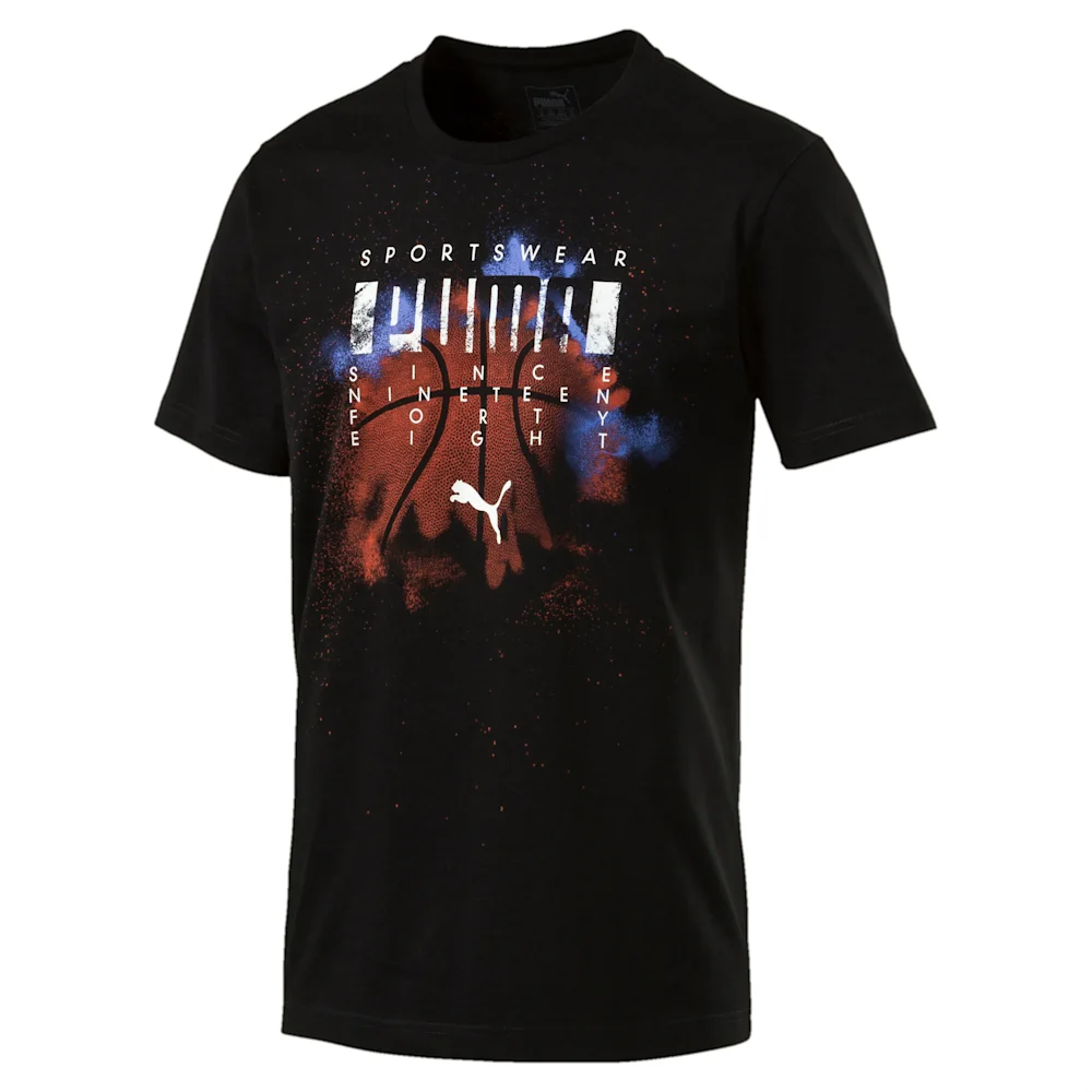 PUMA MULTI-SPORT TEE COTTON in BLACK