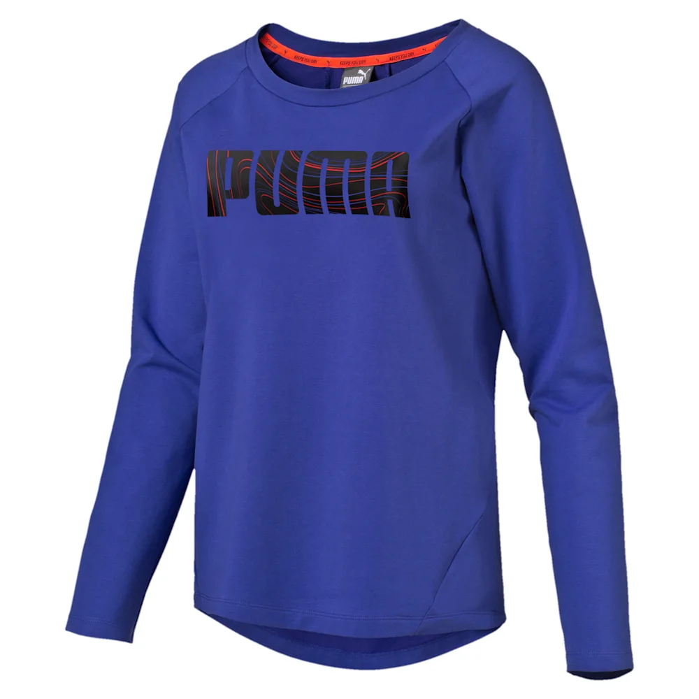 PUMA ELEVATED CREW SWEAT W ROYAL BL in Standard