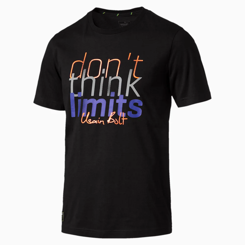 PUMA UB SLOGAN TEE in BLACK