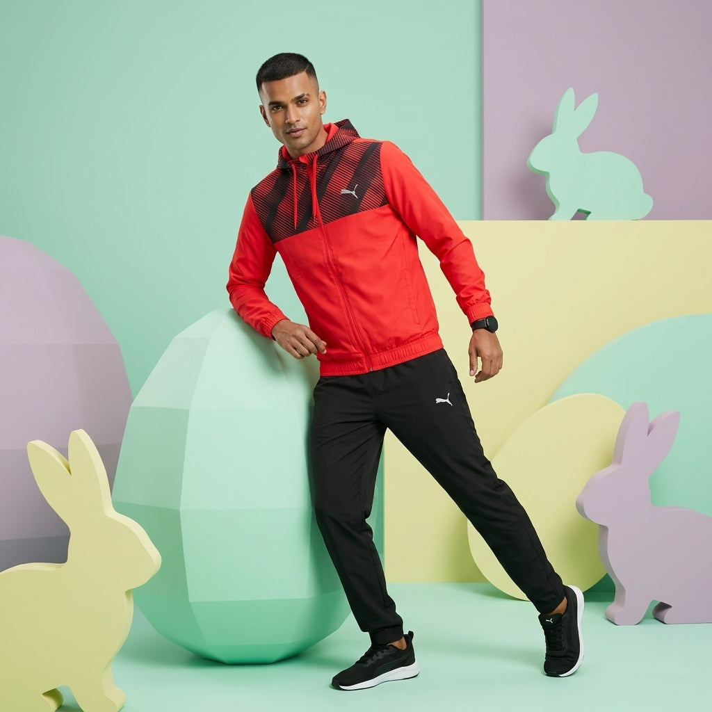 PUMA ACTIVE GRAPHIC HD WOVEN SUIT R in Standard