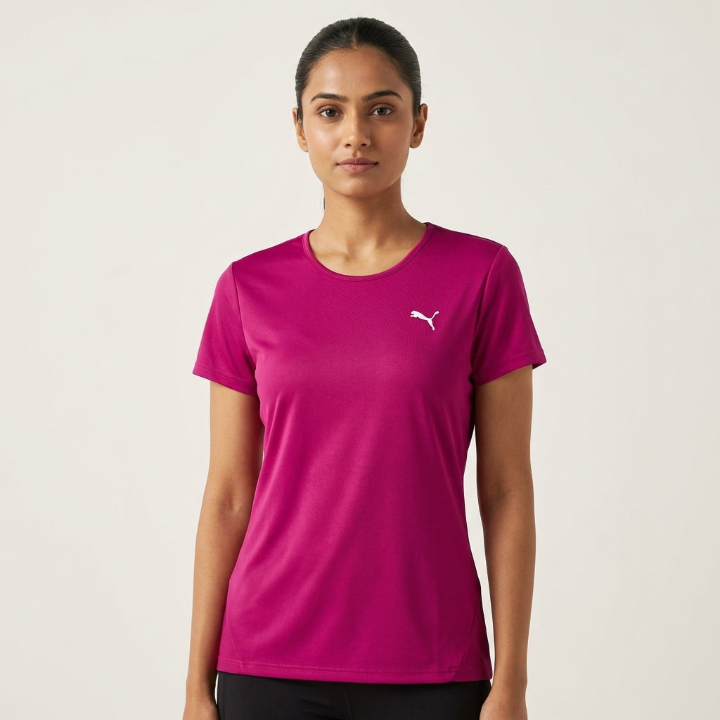 PUMA INDIA ACTIVE SS TEE W MAGENTA in Standard