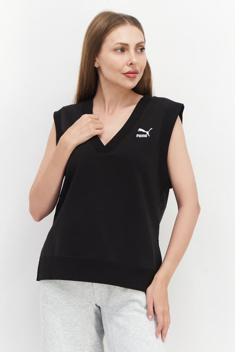 PUMA WNS SOLID S L SWEATER in BLACK