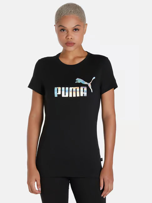 PUMA LARGE LOGO TEE in BLACK
