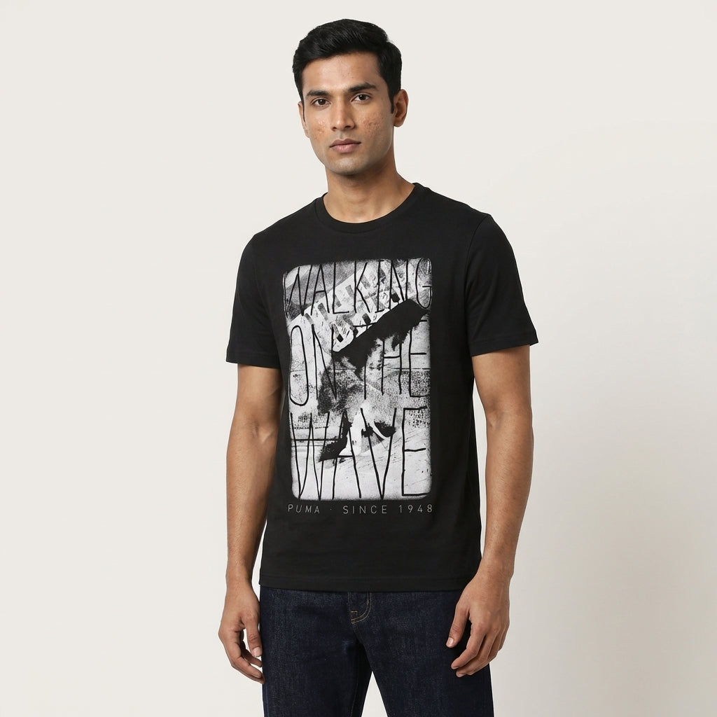 PUMA SINCE TEE in BLACK