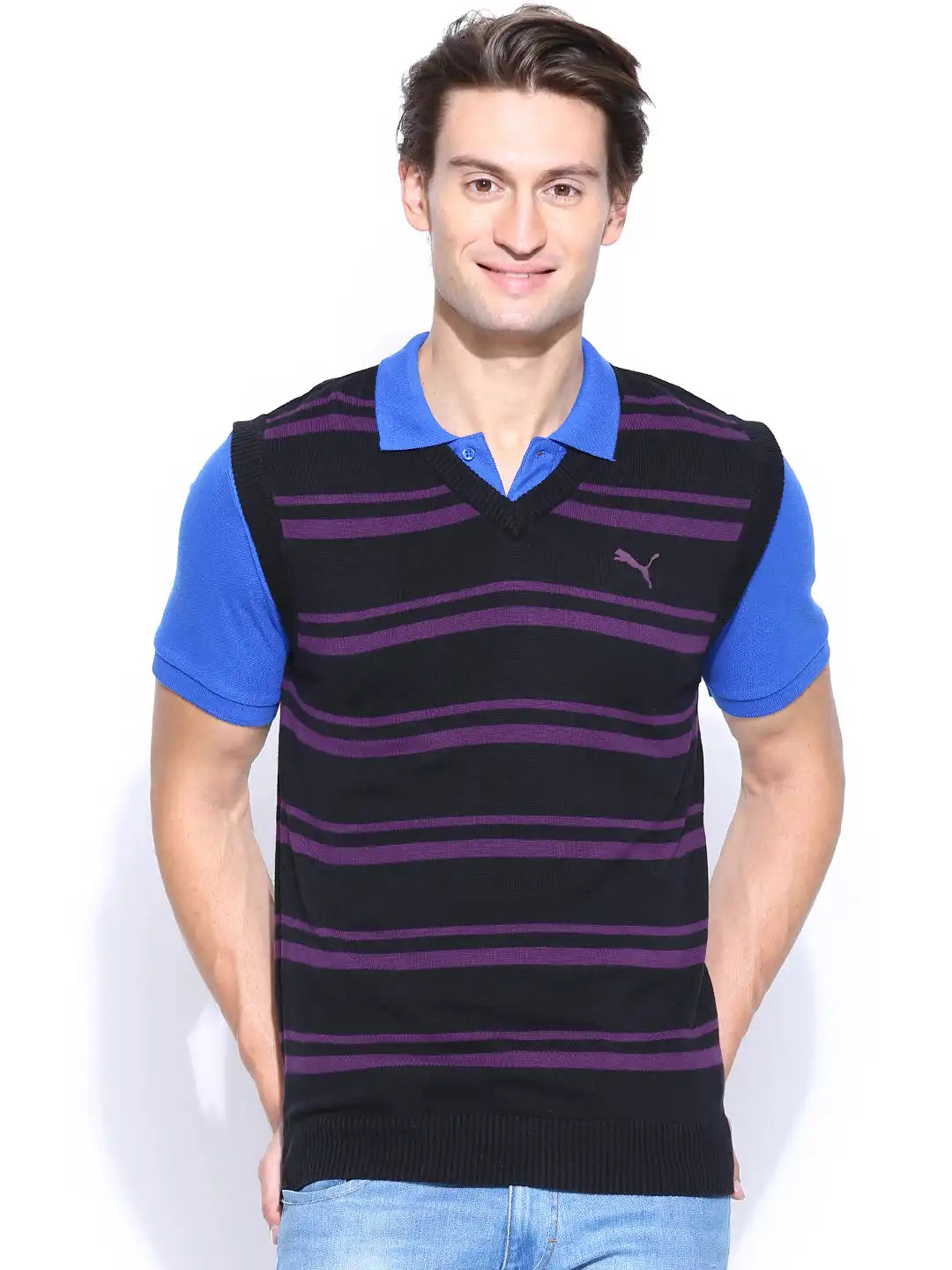 PUMA SL STRIPED WOOL SWEATER B in Standard