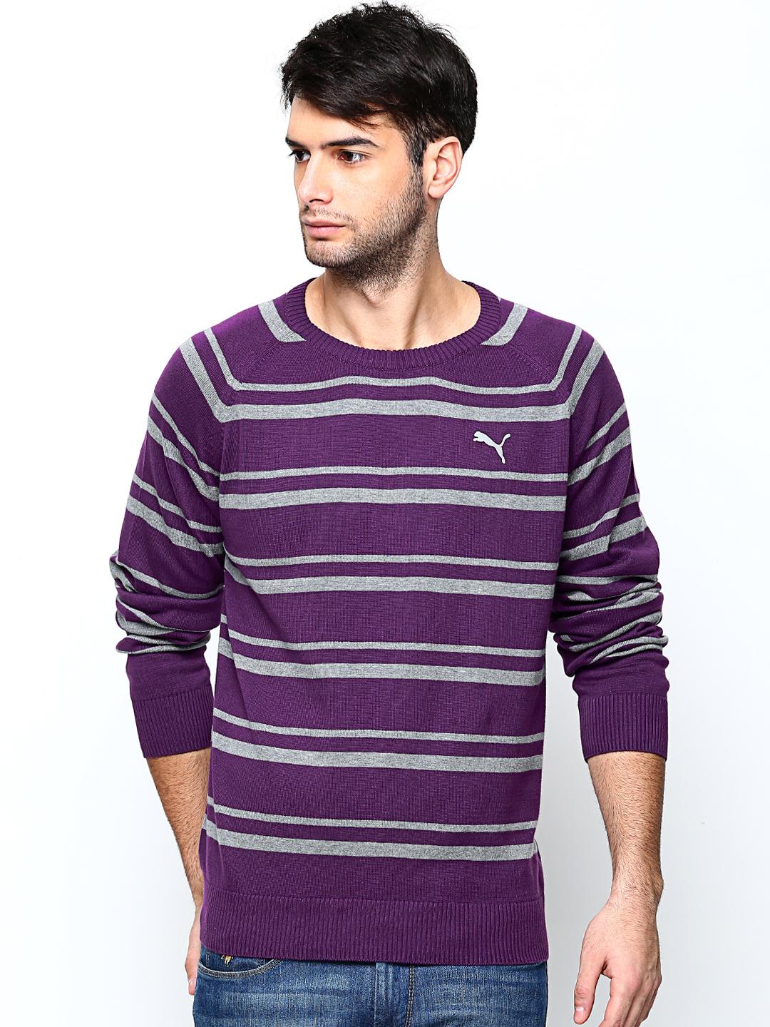 PUMA LS STRIPED WOOL SWEATER P in Standard