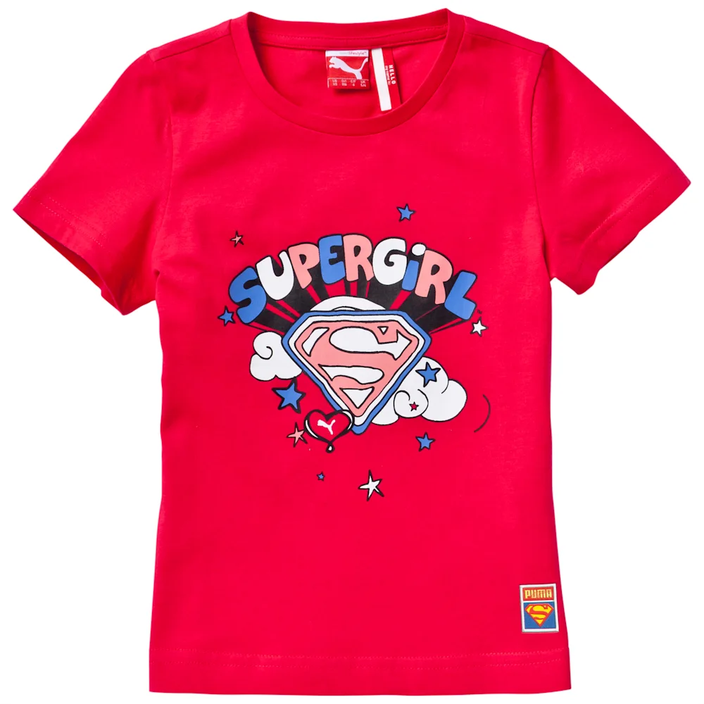PUMA FUN SUPERGIRL TEE G VIRTUAL PI in Standard