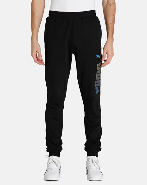 PUMA SPORTS CASUAL LOGO PANT in BLACK