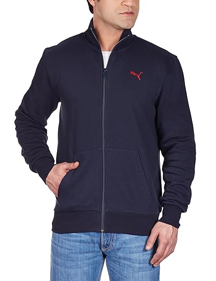PUMA ESS SWEAT JACKET, TERRY PEACOA in Standard