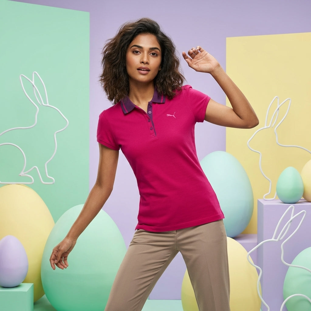 PUMA STYLE BETTER POLO CERISE in Standard