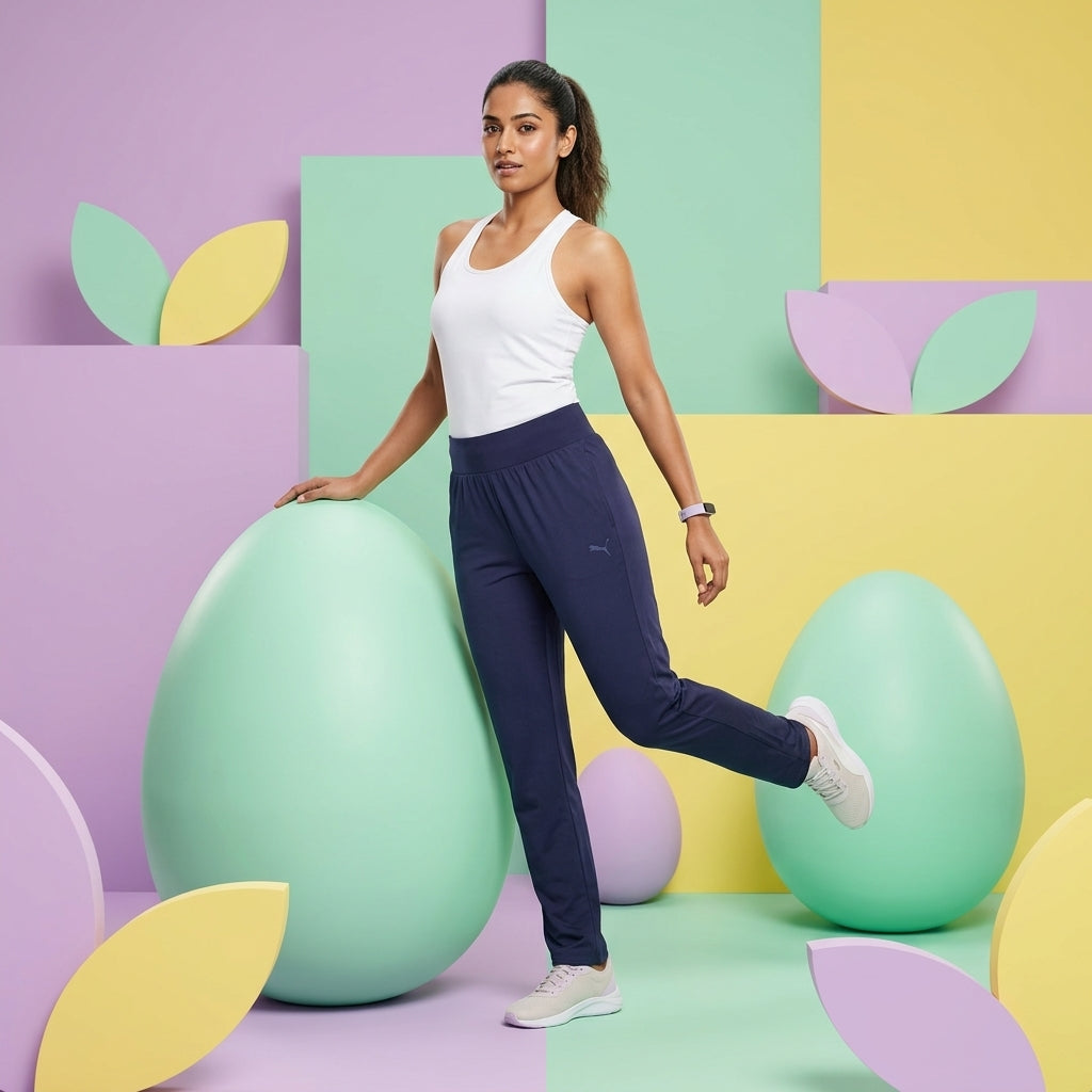 PUMA ESS JERSEY PANTS W ASTRAL AURA in Standard