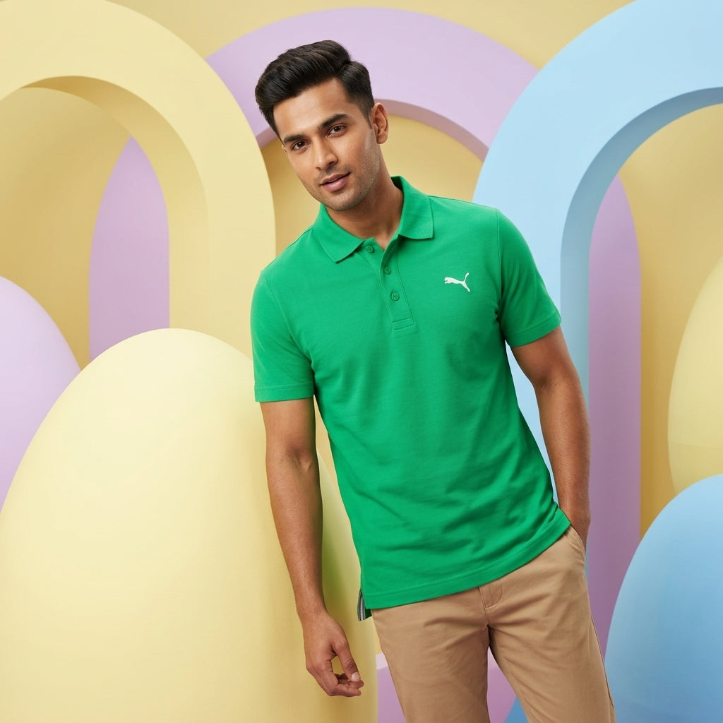 PUMA ESS POLO BRIGHT in GREEN