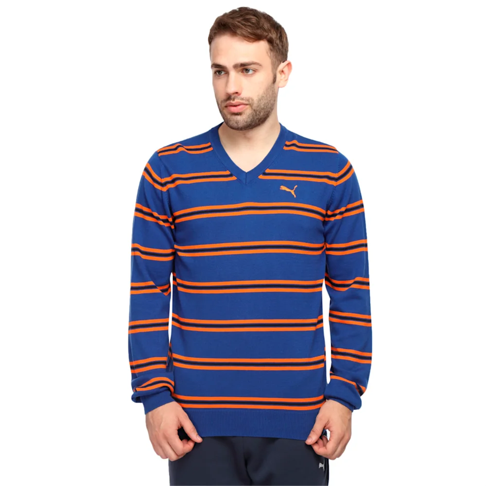 PUMA MEN S STRIPED LS SWEATER SODAL in Standard