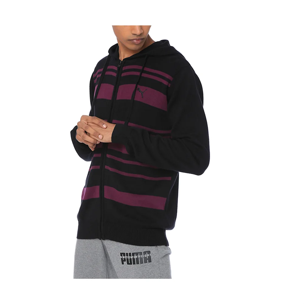 PUMA MEN S LS CARDIGAN in BLACK