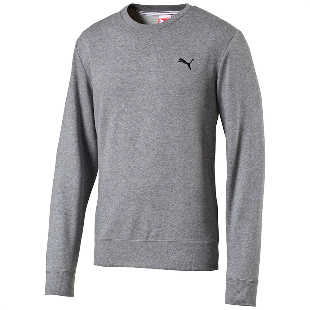 PUMA ESS CREW SWEAT FL MEDIUM in GRAY