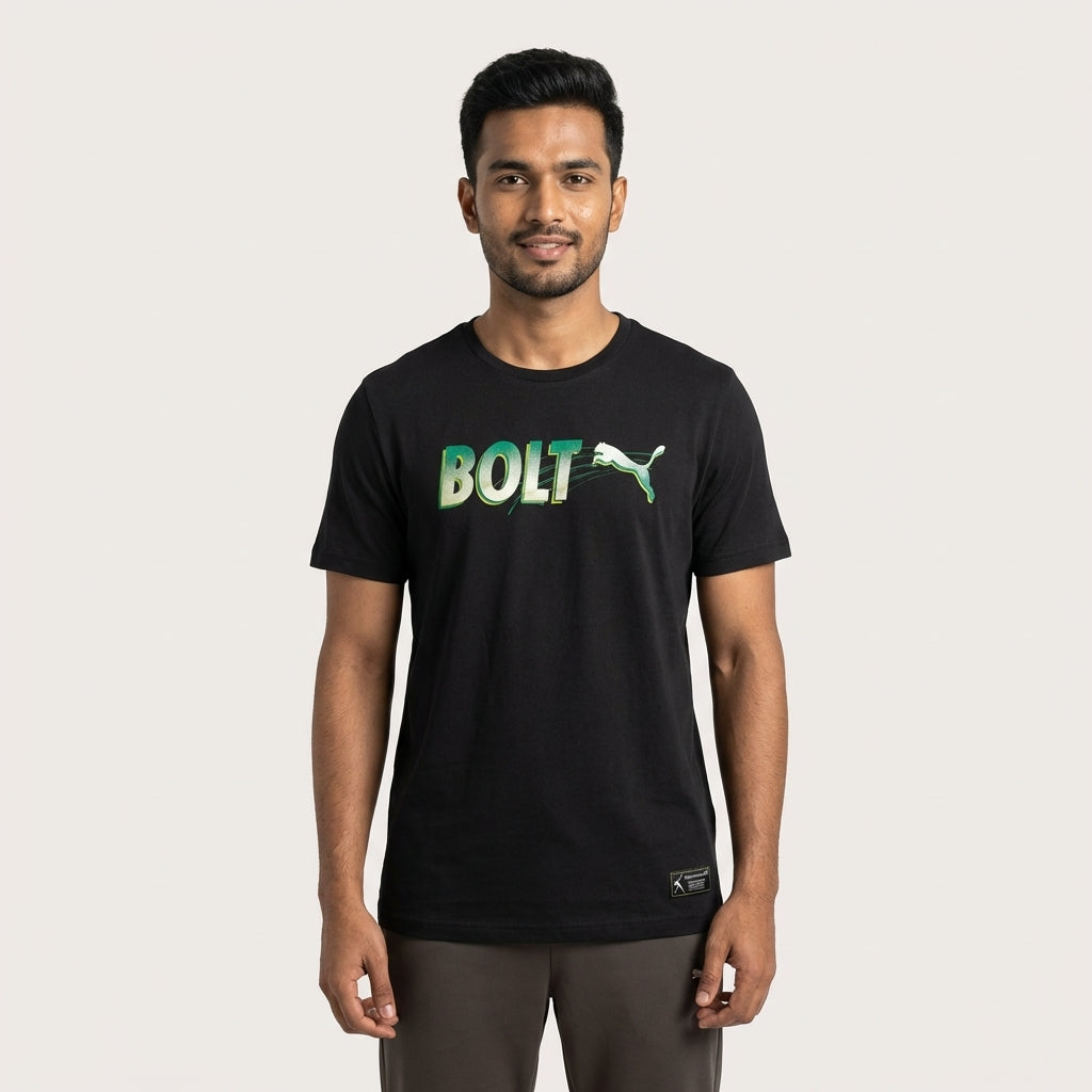 PUMA UB FUN GRAPHIC TEE in BLACK