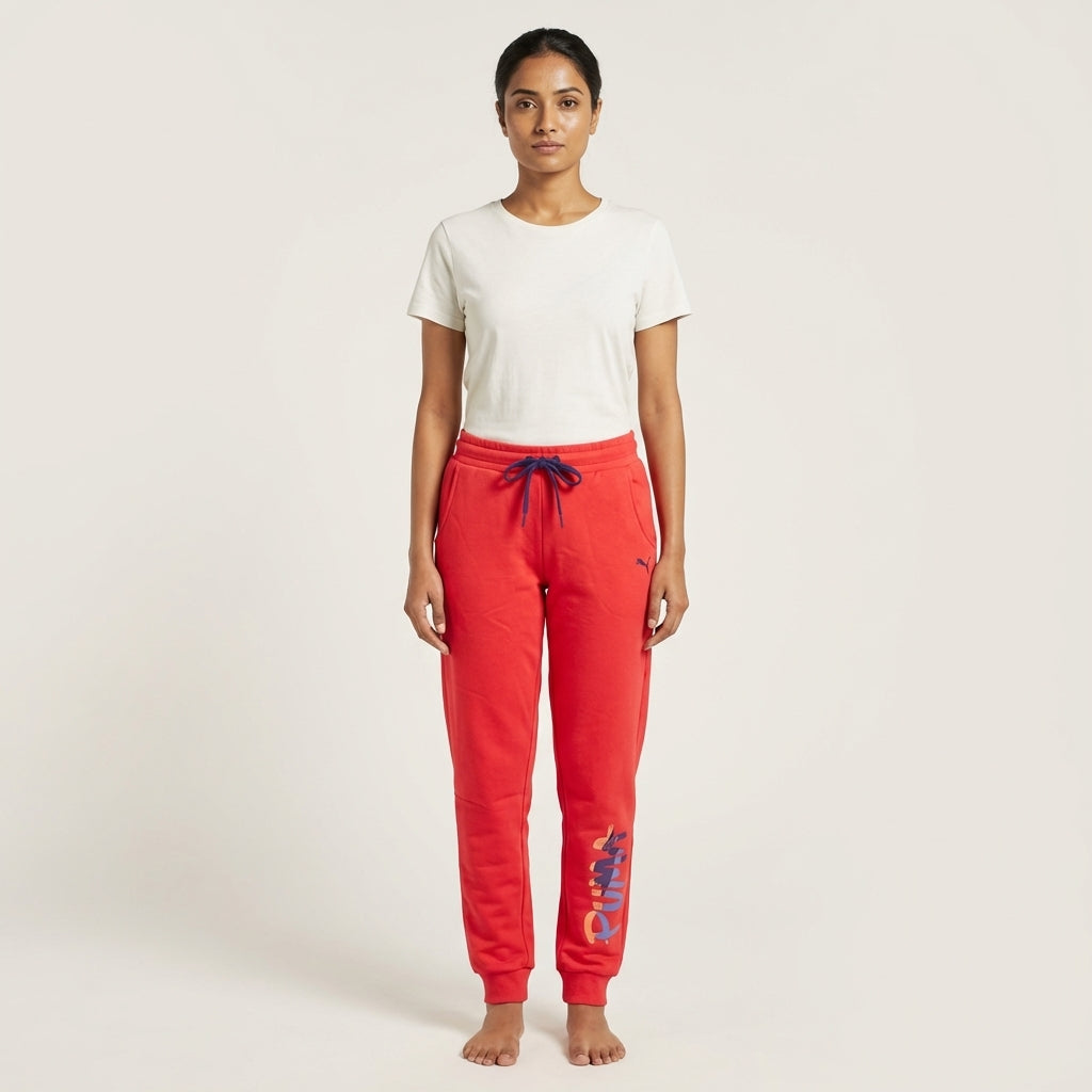 PUMA FUN SWEAT PANTS FL W CAYENNE in Standard