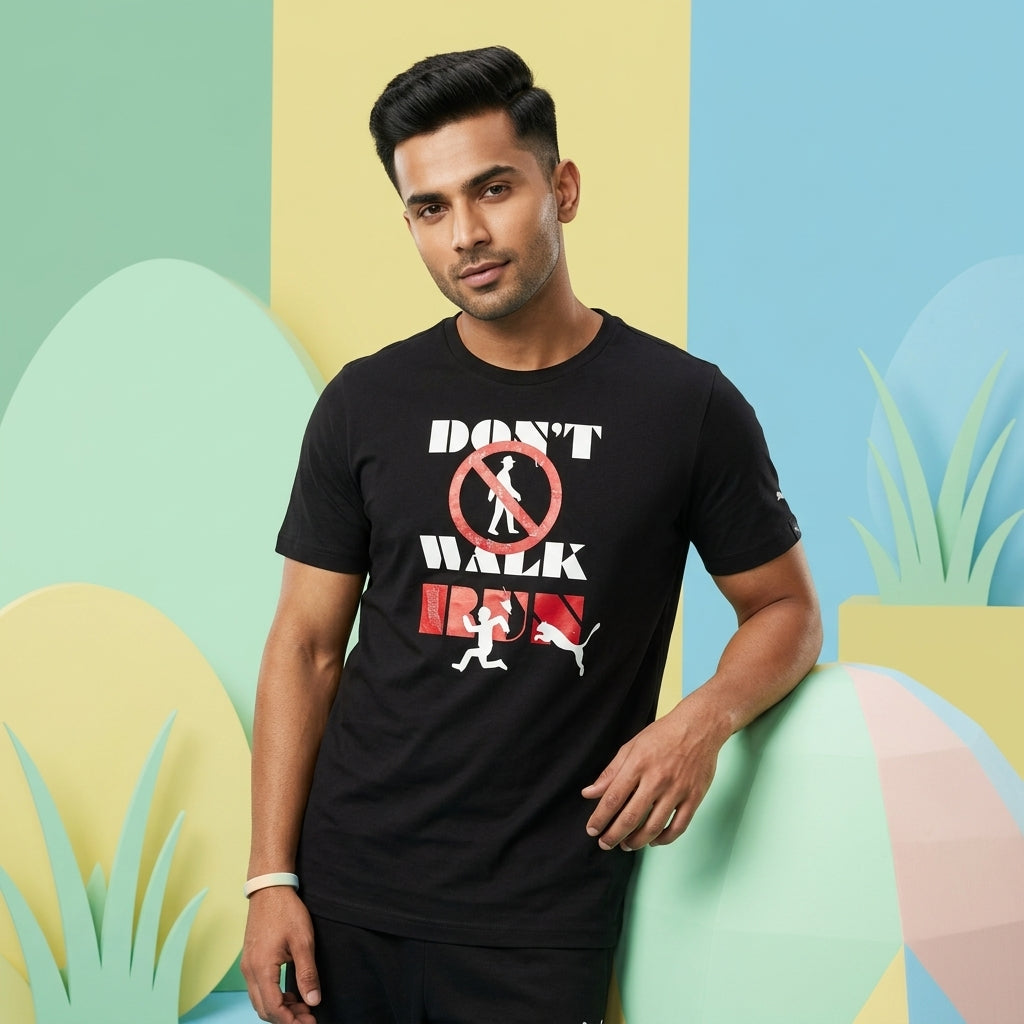 PUMA DON T WALK TEE in BLACK