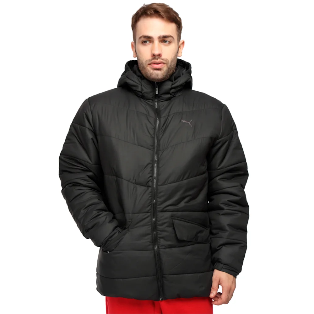 PUMA ESS BULKY JACKET M in BLACK