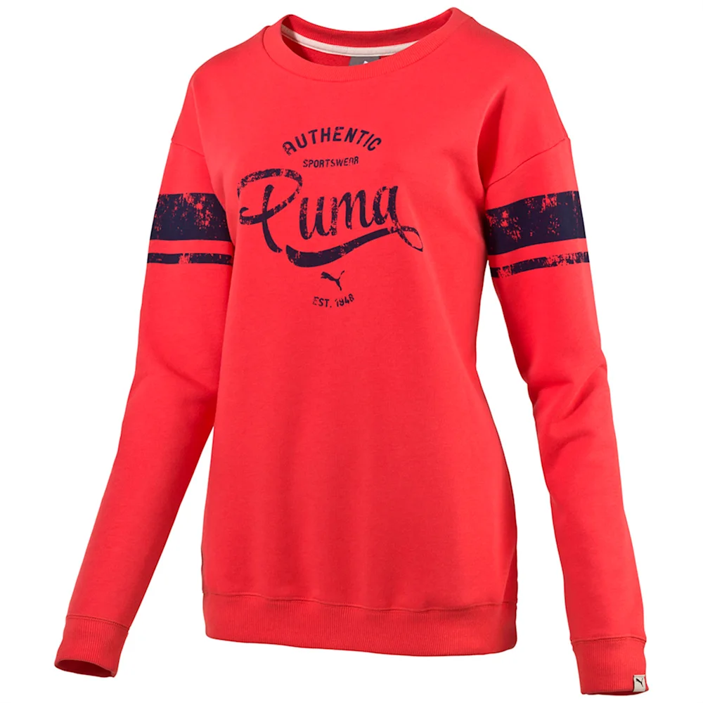 PUMA STYLE ATHL CREW SWEAT TR W CAY in Standard