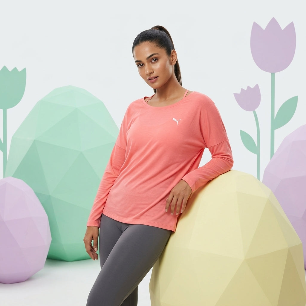 PUMA ACTIVE FOREVER LS TOP W GERANI in Standard