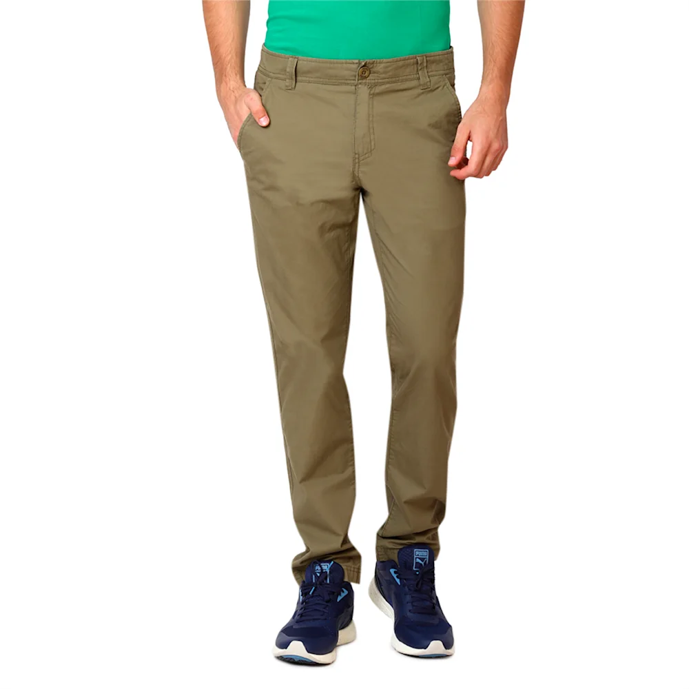 PUMA WOVEN PANTS BURNT in OLIVE