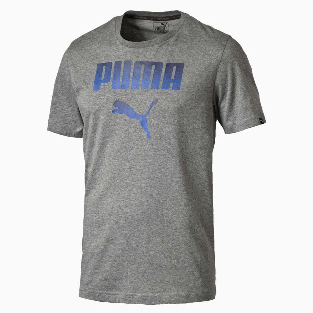 PUMA REBEL TEE MEDIUM GRAY HEATHER in Standard