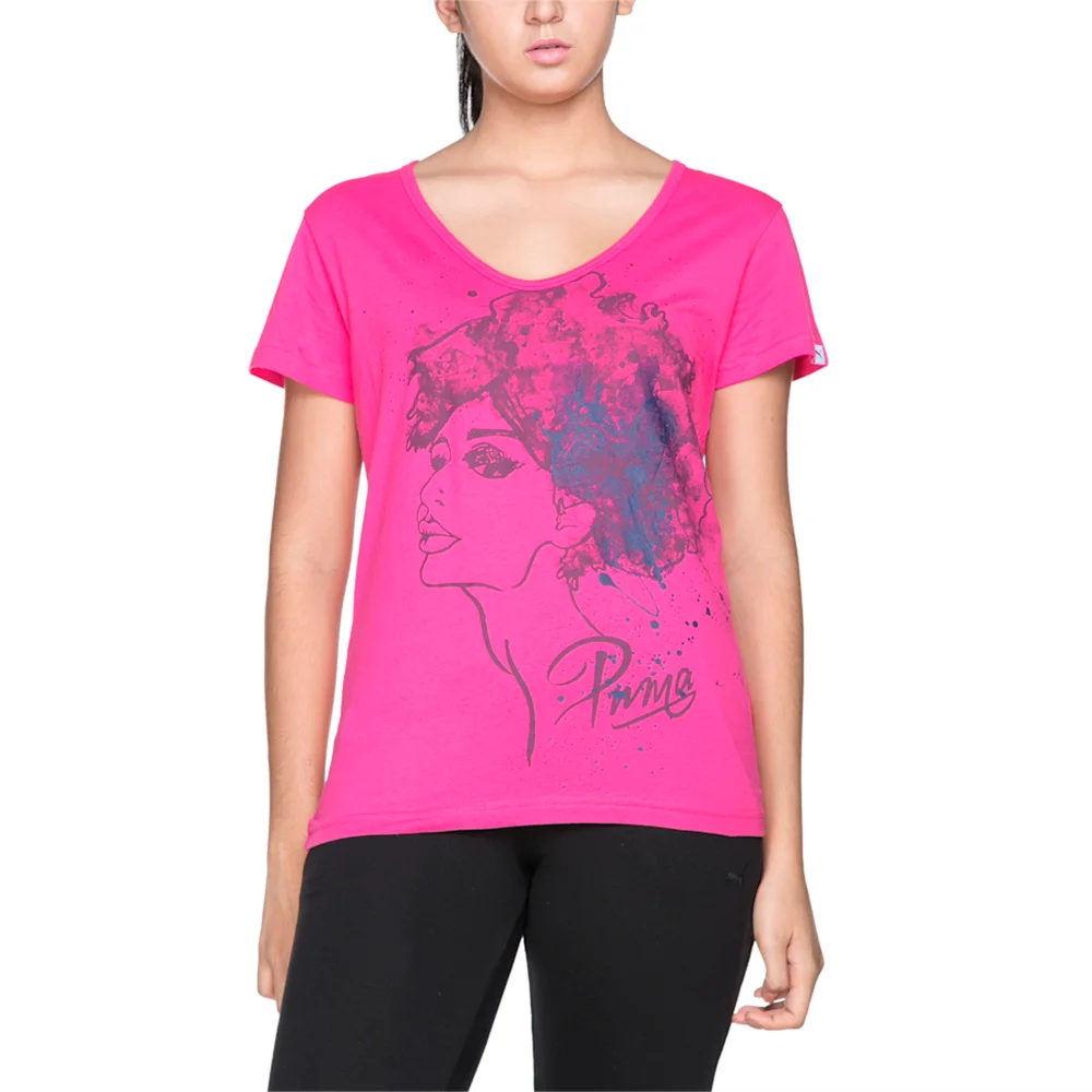 PUMA AFRO TEE FUCHSIA in PURPLE