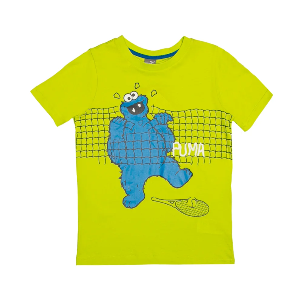 PUMA SESAME STREET TEE LIMEPUNCH in Standard
