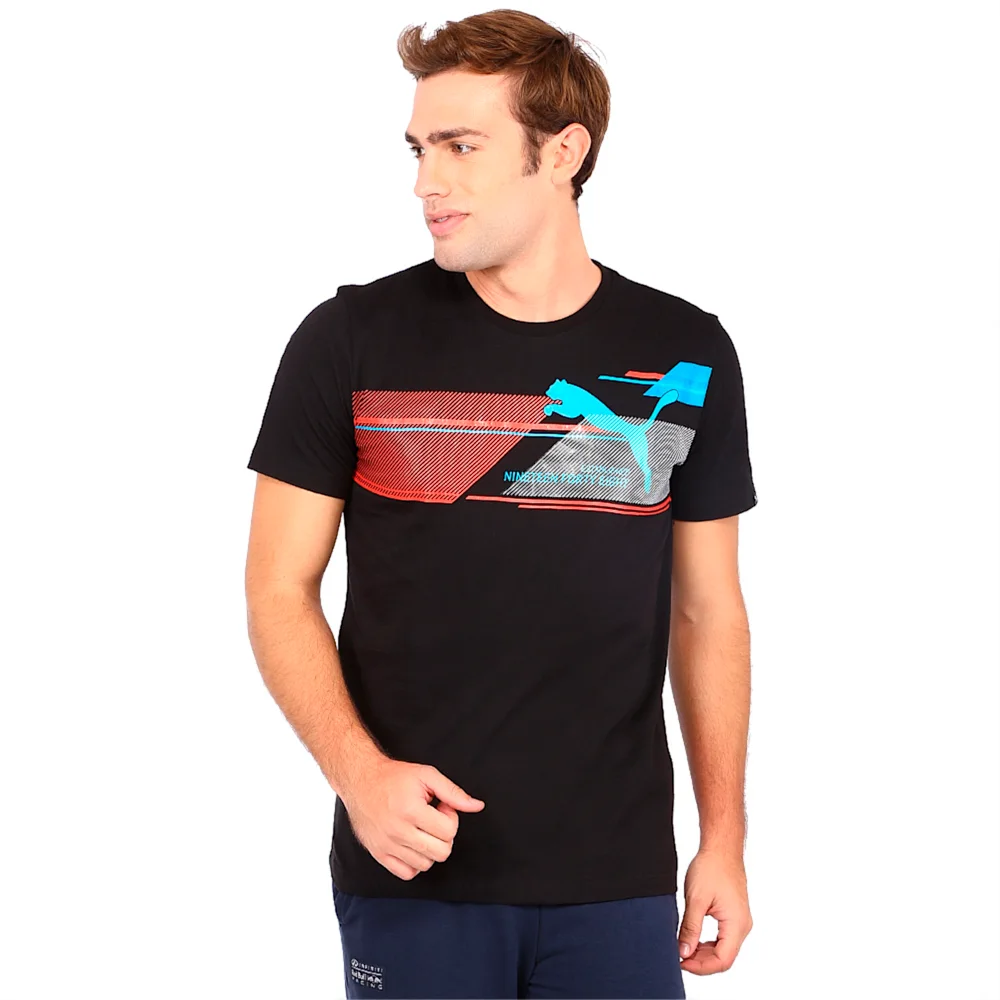PUMA FUN DRY GRAPHIC TEE in BLACK