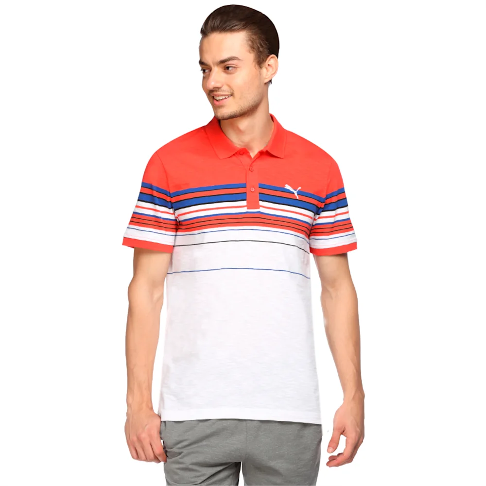 PUMA FUN SUMMER SLUB JERSEY POLO WH in Standard