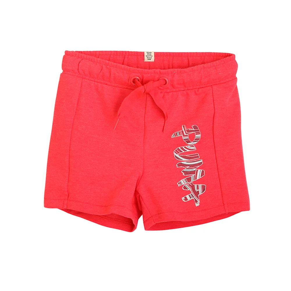 PUMA FUN TD SWEAT SHORTS G ROSE in RED