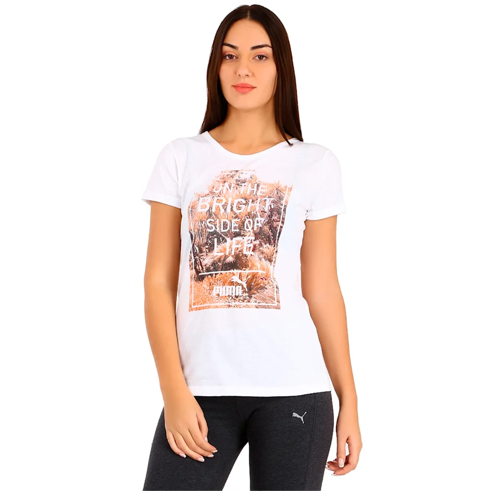 PUMA PHOTO SUMMER TEE in WHITE