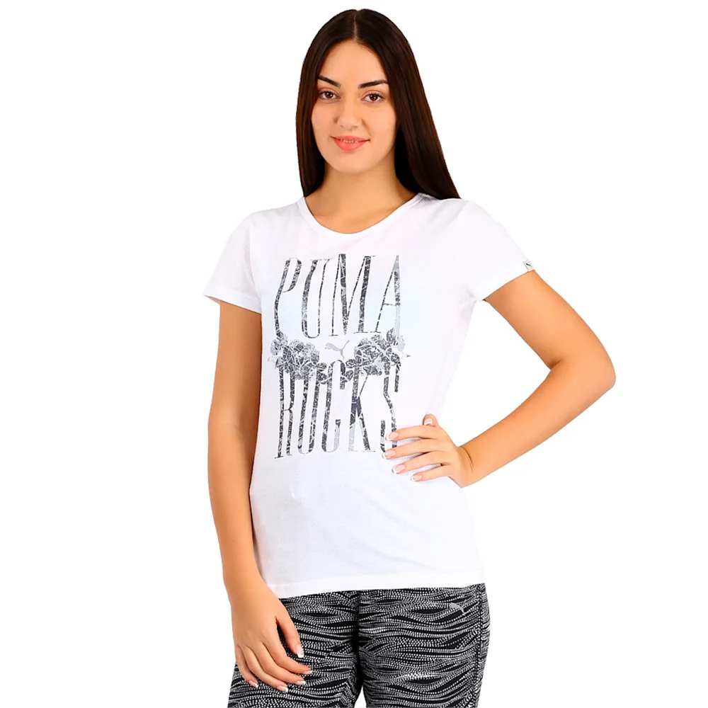 PUMA ROCKSTAR MUSIC TEE in WHITE