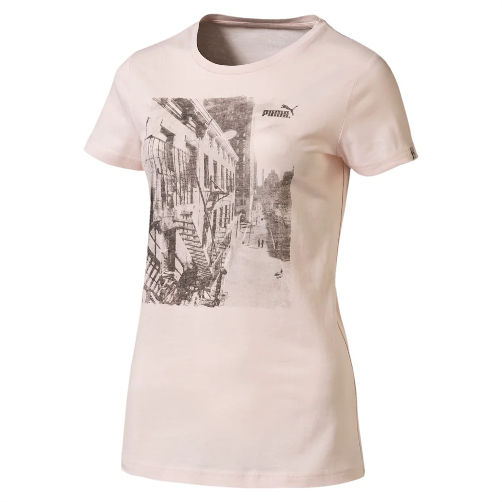 PUMA PHOTO TEE W PINK DOGWOOD in Standard